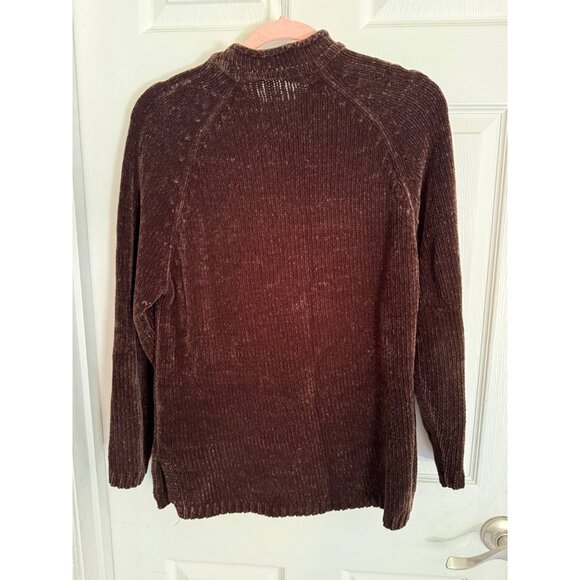 Vintage 90s Carolyn Taylor Essentials Brown Crew Neck Pullover Acrylic Sweater S - Picture 6 of 8